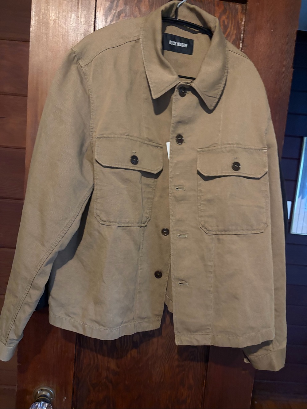 Buck Mason  Women'sOlive-Tan Canvas Mission Shirt NWT